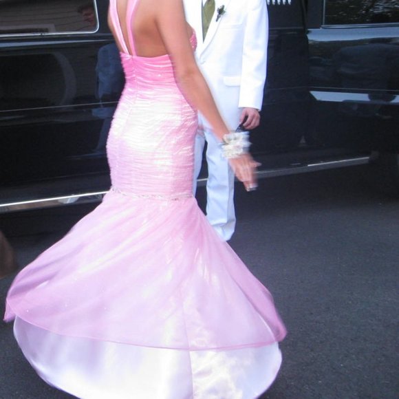 Jovani, Size 4 Dark Pink & Light pink formal dress - Picture 5 of 11